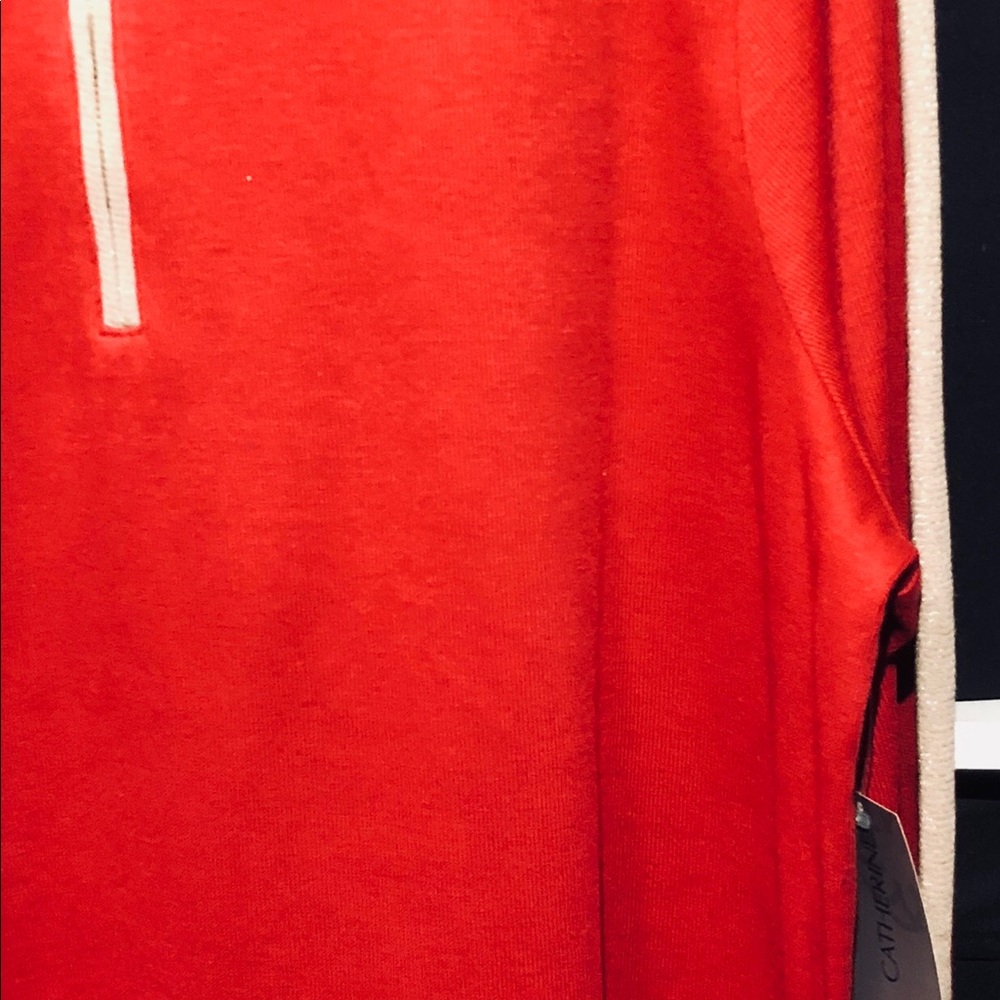 NWOT -CATHERINES RED and GOLD TRIMMED SWEATER 1X - Picture 2 of 6